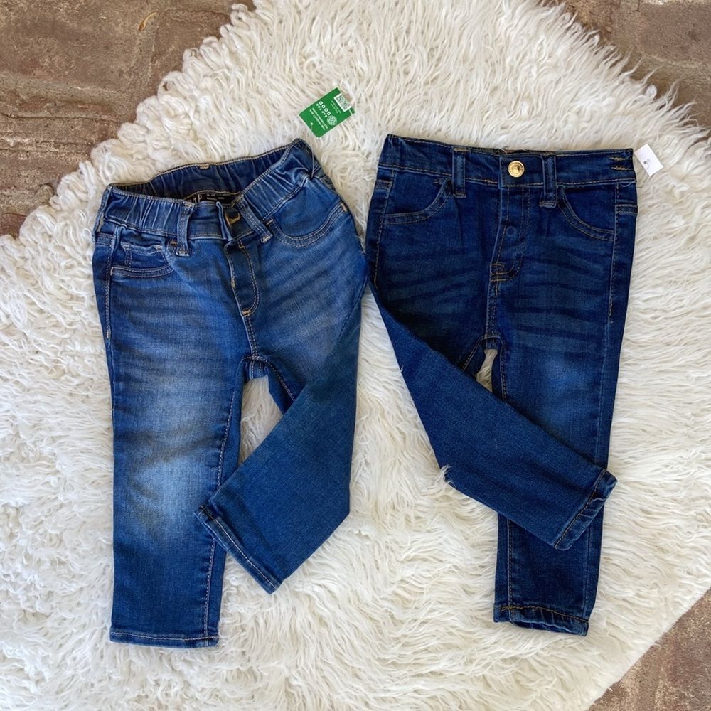 New With Tags Toddler Bundle of Jeans Seven for All Mankind 18 M Gap 18M New - Picture 2 of 14
